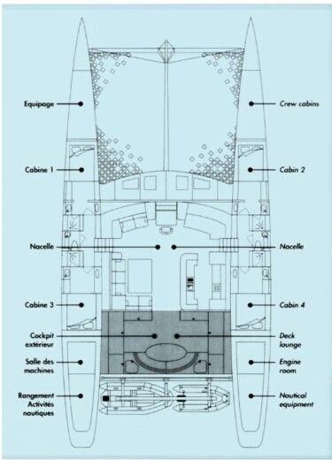 Sail Yacht MULTIPLAST FAST CRUISING CATAMARAN boat plan