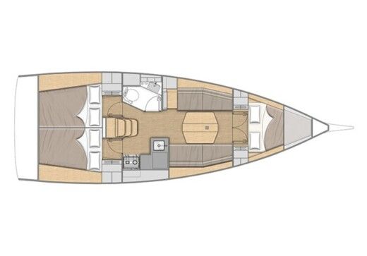 Sailboat Beneteau Oceanis 34 Planimetria della barca