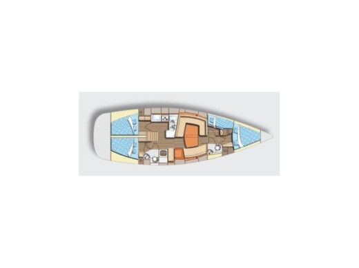 Sailboat Elan Elan Impression 434 Plano del barco