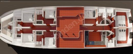 Gulet Blue Cruise Wi̇th 24M 6 Cabi̇n Luxury Gulet 2022 Boot Grundriss