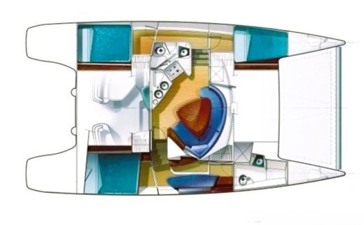 Catamaran Fountaine Pajot Lavezzi 40 Planta da embarcação