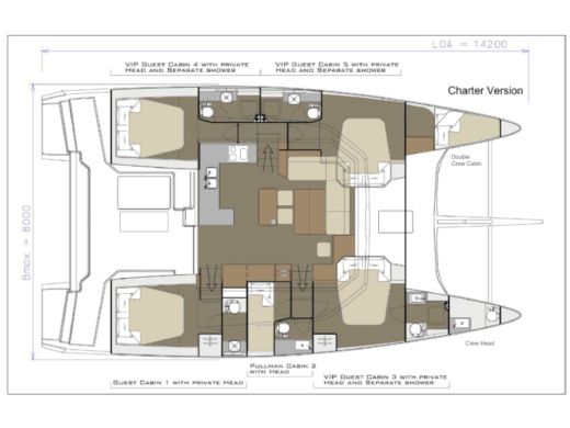 Catamaran  Dufour 48 Catamaran boat plan