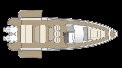 Motorboat Saxdor 320 GTO boat plan
