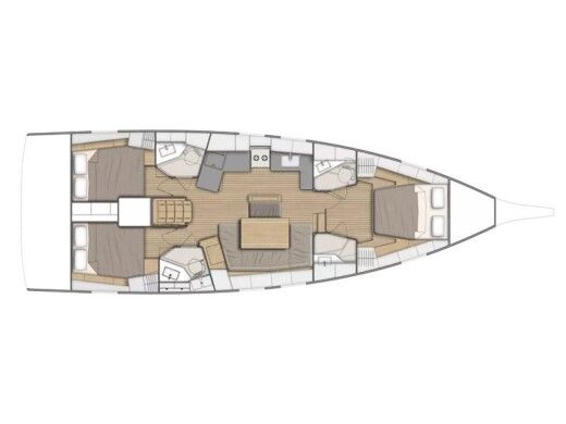 Sailboat  Oceanis 46.1 Plattegrond van de boot