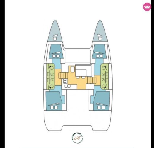 Catamaran Lagoon 40 boat plan