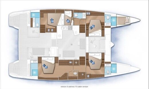 Catamaran Lagoon 52 F Boat layout