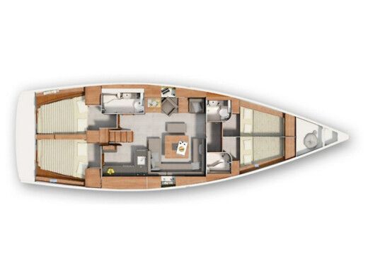 Sailboat HANSE 455 Plan du bateau