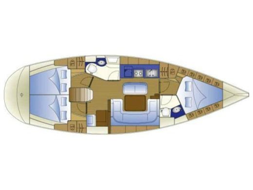 Sailboat Bavaria Bavaria 40 Plattegrond van de boot