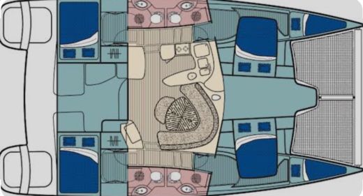 Catamaran Leopard 42ft boat plan