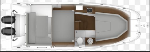 Motorboat Beneteau Flyer 9 Σχέδιο κάτοψης σκάφους