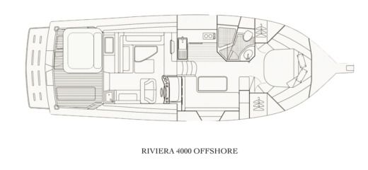 Motorboat Riviera offshore 40 Boat layout