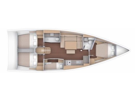 Sailboat Dufour Dufour 430 Grand Large Plano del barco