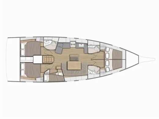 Sailboat  Oceanis 46.1 Boat layout