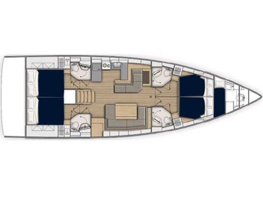 Sailboat  Sunsail 52.4 boat plan