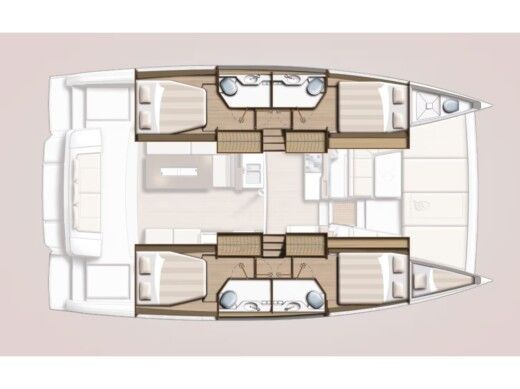 Catamaran  Bali 4.2 Boat layout