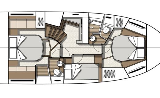 Motorboat Beneteau Gran Turismo 46 Planimetria della barca