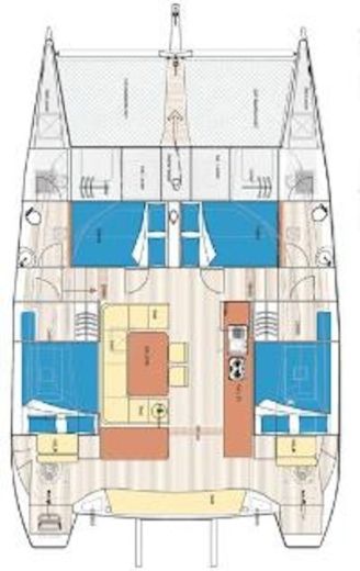 Catamaran Island Spirit Island Spirit 380 Boot Grundriss