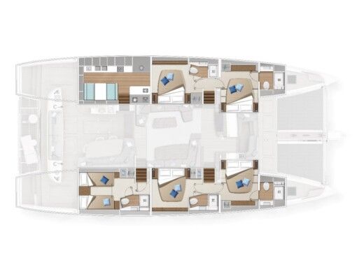 Catamaran  Lagoon Sixty 5 boat plan
