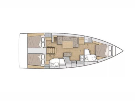 Sailboat  Oceanis 40.1  Plan du bateau