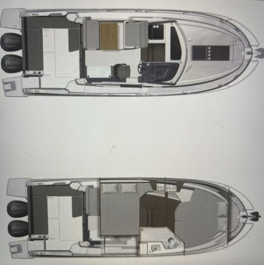 Motorboat Beneteau Antares Boat layout