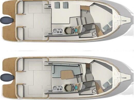 Motorboat Leidi 800R Boot Grundriss