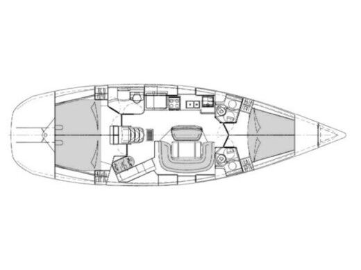 Sailboat Jeanneau Sun Odyssey 49 Performance Boot Grundriss