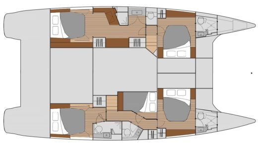 Catamaran Fountaine Pajot Saba 50 Boat design plan