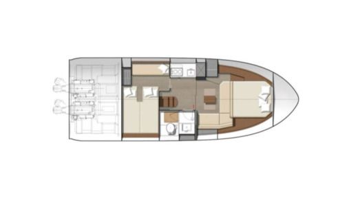 Motorboat Jeanneau Leader 36 Plano del barco