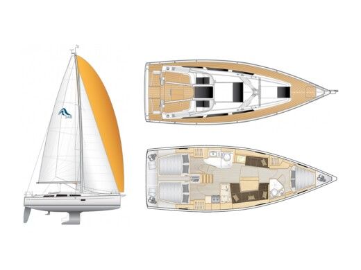 Sailboat Hanse 418 boat plan