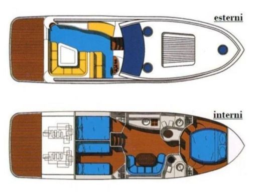 Motorboat Rizzardi 48 IN Plan du bateau
