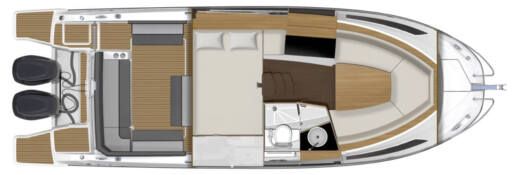 Motorboat Jeanneau Cap Camarat 9.0 Wa Plan du bateau