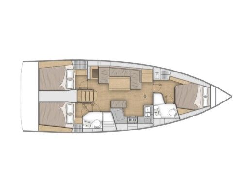 Sailboat  Oceanis 40.1 Planimetria della barca