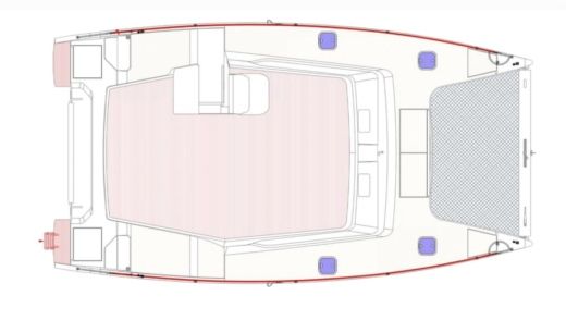 Catamaran Aventura 34 Boat layout