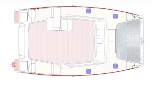 Catamaran Aventura 34 Boot Grundriss