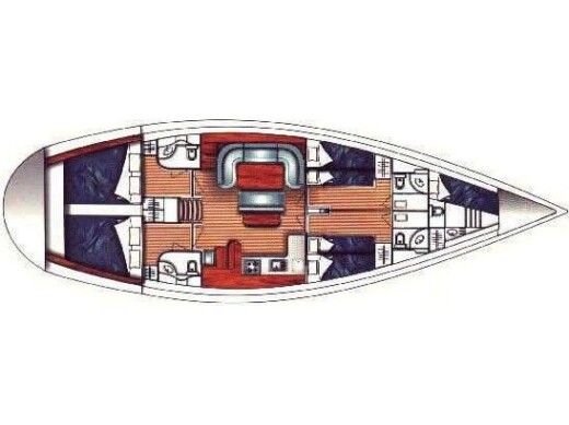 Sailboat Ocean Star 51.2 Boat layout