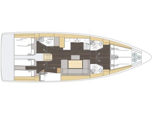 Sailboat  Bavaria C46 boat plan