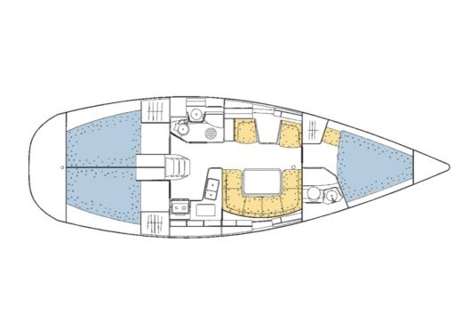 Sailboat Jeanneau Sun Odyssey 40 Boat layout
