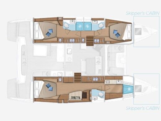 Catamaran Lagoon Lagoon 46 Owner version Plattegrond van de boot