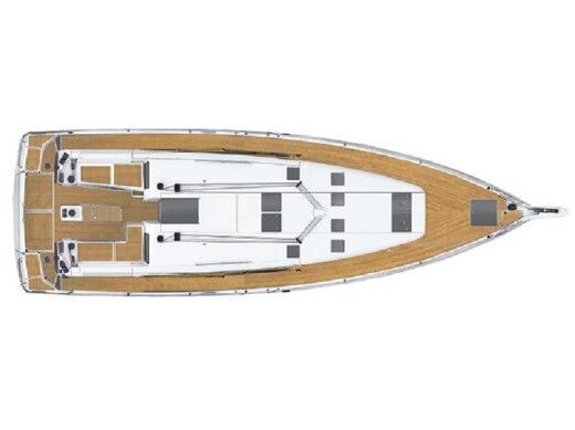 Sailboat JEANNEAU SUN ODYSSEY 490 Plattegrond van de boot