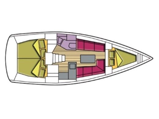 Sailboat BAVARIA CRUISER 34 boat plan