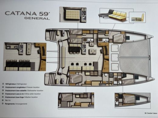 Catamaran CATANA CATANA 59 Boat design plan