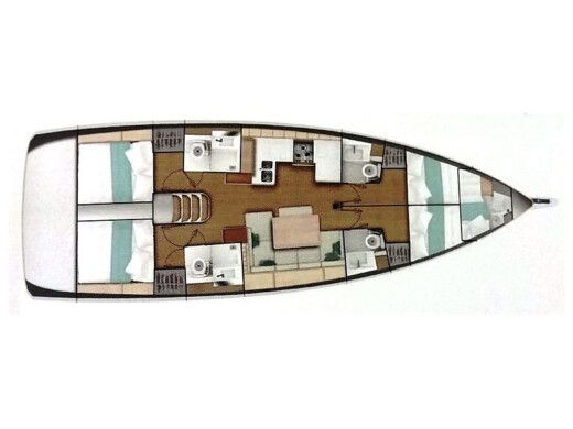 Sailboat Jeanneau Sun Odyssey 490 Plan du bateau