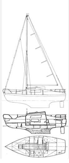 Sailboat Compromis 7,20 Plano del barco