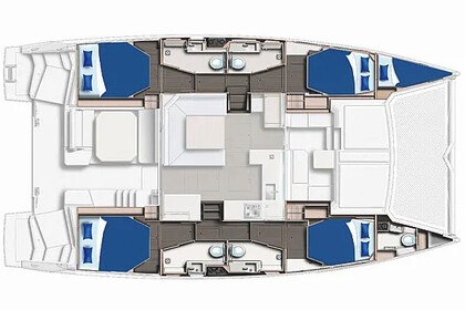 Charter Catamaran  Sunsail 454L Mahé