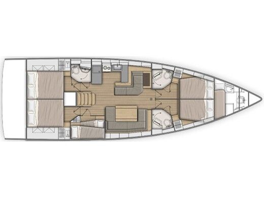 Sailboat Beneteau Oceanis 51.1 (Gen+A/C) Planta da embarcação