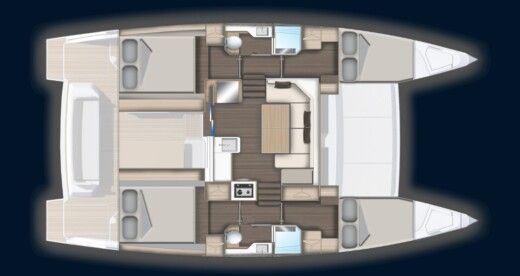 Catamaran  AVENTURA 37 boat plan