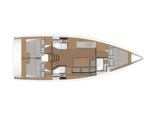 Sailboat Dufour Dufour 390 Grand Large Boot Grundriss