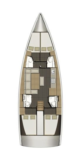 Sailboat DUFOUR 460 Grand Large BT Σχέδιο κάτοψης σκάφους