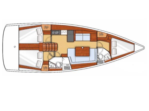 Sailboat BENETEAU Oceanis 41 S boat plan