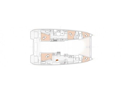 Catamaran  Astréa 42 Boat layout